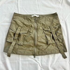 OAK + FORT Khaki Mini Skirt